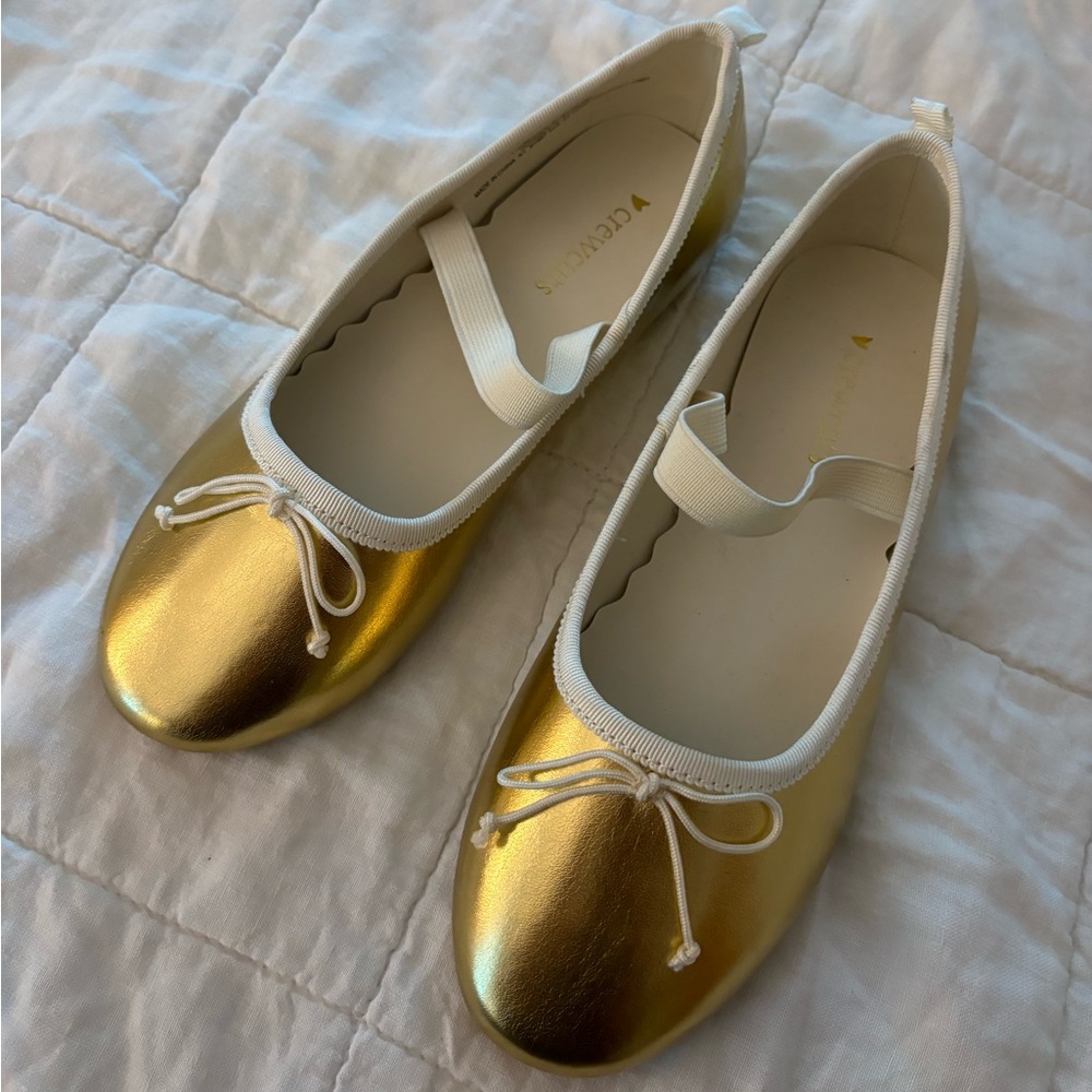 Jcrew Strappy Ballet Flats in Golden Honey